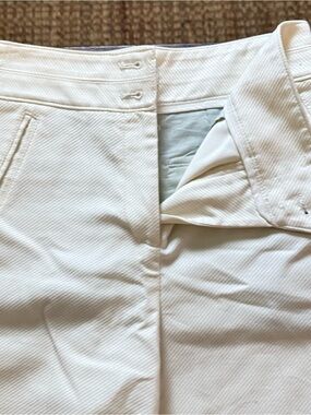 Tibi Ivory Textured High-Waist pant